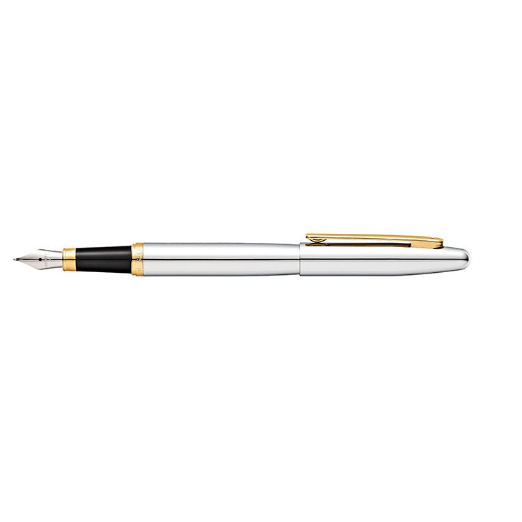 Sheaffer 9422 VFM Fountain Pen (Medium) Polished Chrome with Gold-Plated Trim Sheaffer